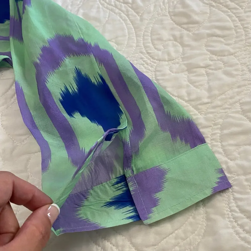 Oliphant Green and Blue Midi Dress - Picture 9 of 13